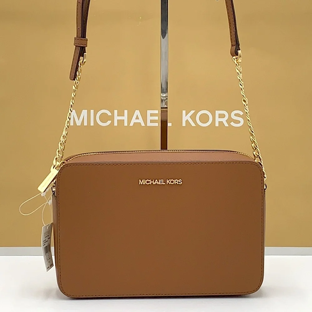 MICHAEL KORS JET SET TRAVEL LARGE EAST WEST CHAIN CROSSBODY BAG LUGGAGE